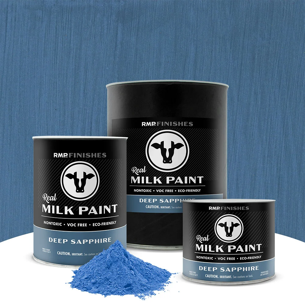 Deep Sapphire Real Milk Paint - Deep Blue Non-toxic Furniture Paint by RMP Finishes