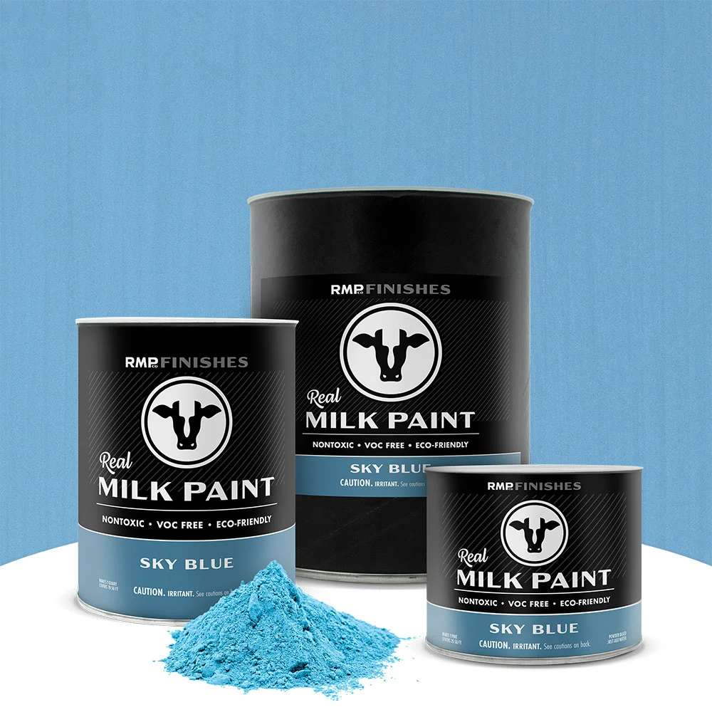 Sky Blue Real Milk Paint - Bright Blue Non-toxic Furniture Paint by RMP Finishes